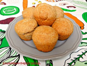Teljes kiőrlésű zsemle-muffin
